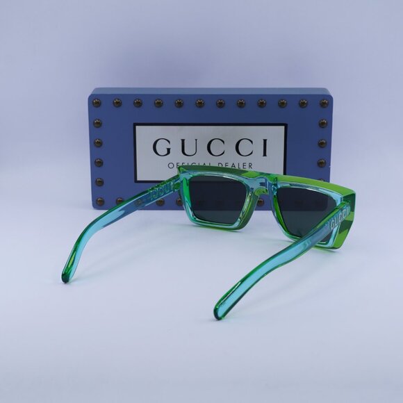 Gucci GG1723S 005 Square Sunglasses - Green/Lime Yellow/Green - Picture 9 of 10